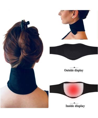 Jefs Self-Heating Neck Brace with Magnets for Natural Chronic Pain Relief | Whiplash & Muscle Tension | Personal Care (Black) - Buy Online on GoSupps.com