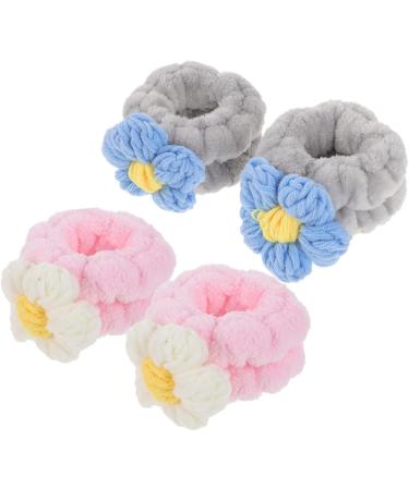 2paires Bracelets De Lavage Pour Visage De Bracelets lastiques Peluche Accessoires De Spa Pour Laver Visage - Buy Online on GoSupps.com