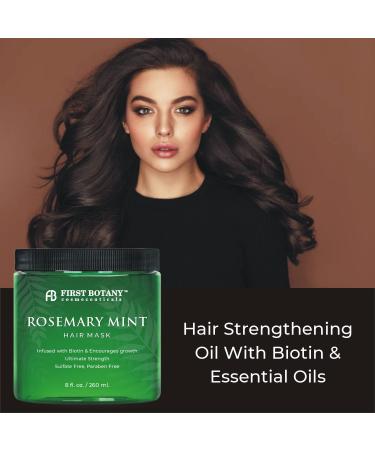 Rosemary Mint Biotin Hair Mask - Deep Conditioning Treatment for Dry Damaged Hair | Hair Growth & Moisturizing Formula with Rosemary Oil | Sulfate-Free Hair Care - 8 oz - Buy Online on GoSupps.com