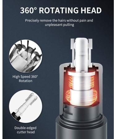 Professional USB Rechargeable Nose Trimmer for Men & Women - Painless IPX7 Waterproof Dual Edge Blades - Easy Cleaning - Buy Online on GoSupps.com