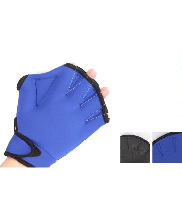 EXCEREY Swimming Webbed Paddling Gloves - Water Resistance for Aquatic Fitness - Blue, Large - Buy Online on GoSupps.com
