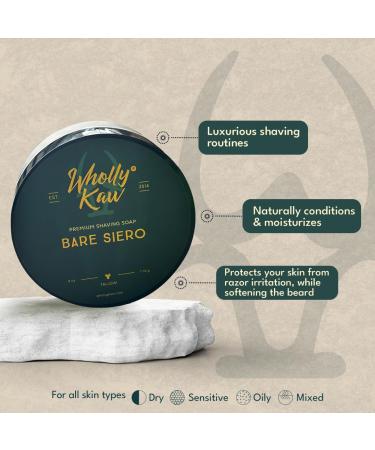 Buy Unscented Bare Siero Tallow Shaving Soap | Sensitive Skin | Donkey & Water Buffalo Milk Enriched - Buy Online on GoSupps.com