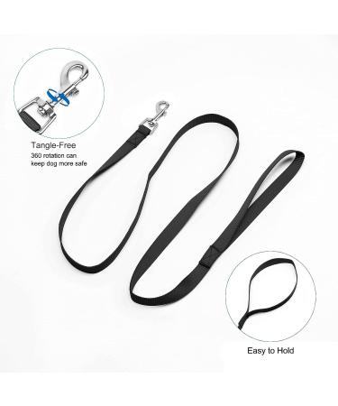 Adjustable Dog Halter with Padded Comfort & 120cm Nylon Rope for Training - Small to Large Dogs (Black) - Buy Online on GoSupps.com