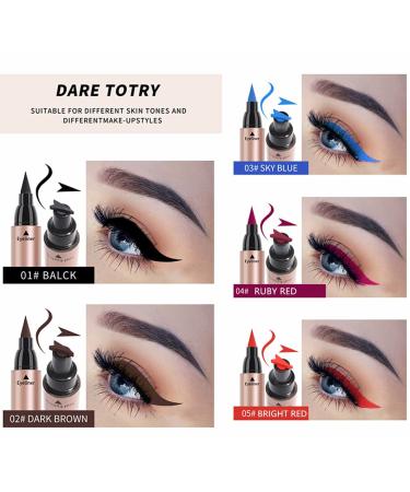 Go Ho Liquid Blue Eyeliner Stamp - Super Slim Wingliner for Cat Eyes - Long Lasting and Precise - 1 PC - Buy Online on GoSupps.com
