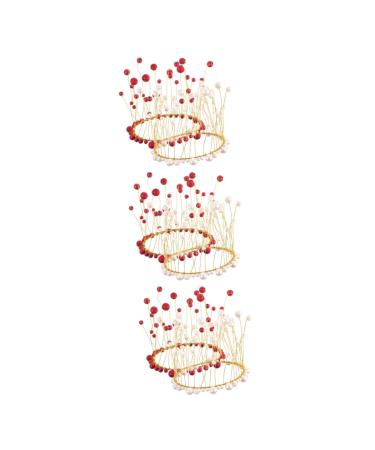 minkissy 6 Pcs Pearl Crown Ornament King and Queen Crowns Womens Purses Womens Wallets Silver Crossbody Bag Prom Suits Dangle Earrings for Girls Prom Headpiece Chandelier Alloy Wedding Miss