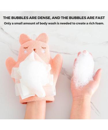 Kid Body Scrubber Boys Body Wash Towel Scrubber Comfortable Kid's Bath Towel Sponge Children's Body Wash Sponge for Gentle Cleansing Pink - Buy Online on GoSupps.com