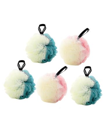 Housoutil Kid Body Wash 5pcs Kids Bodywash Bathroom Accessories Bath for Shower Mesh Sponge Shower Kids Bath Sponge for Body Scrubber Bath Ball Korean Version Tennis Child