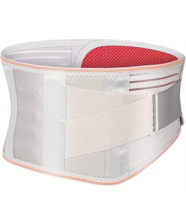 Self -heating support for the lower back to relieve back pain lordosis support belts with 28 magnet men women Women DekomPression warm the waist and stomach (color: gray siz xxl gray