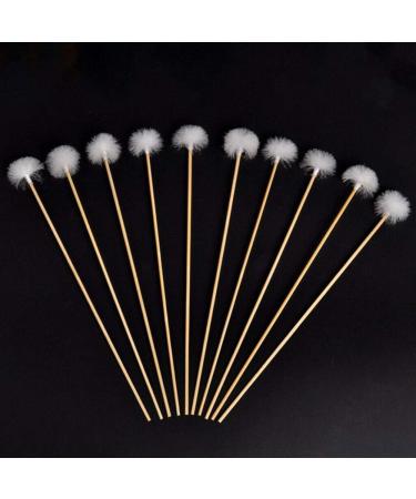 Bamboo Handle Goose Feather Ear Wax Remover Set - 2Pcs Earpick Curette for Ear Cleaning & Health Care - Buy Online on GoSupps.com