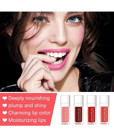 Cherry Plumping Lip Oil Hydrating Tinted Balm | Long-Lasting Nourishing Gloss | Lip Care for Dry Lips | Reduce Lines | Non-Sticky Formula - Buy Online on GoSupps.com