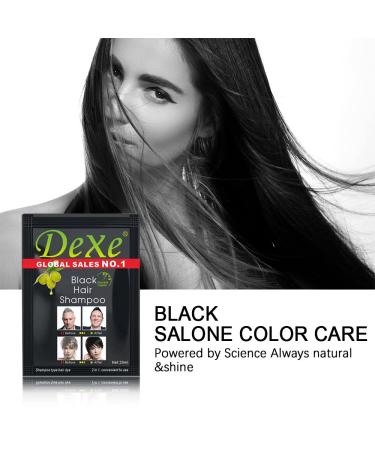 10 PCS Black Hair Shampoo Dye - Instant Easy Use Natural Ingredients | Long-Lasting Black Color for Men & Women - Buy Online on GoSupps.com
