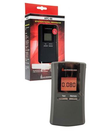 APC-90 Digital Breathalyzer - Best Buy - Professional Breathalyzer with LCD Display - Fuel Cell Technology Portable - Accurate Convenient & Affordable Gray