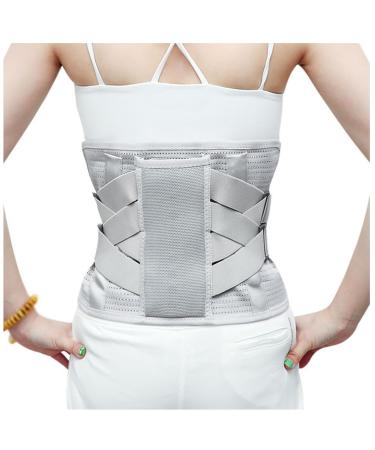 Back Brace With Self-Heating Pad Decompression Lumbar Support Belt For Men Woman Pain Relief Warm Waist Correction (Color : Gray Size : L/Large) L/Large Gray
