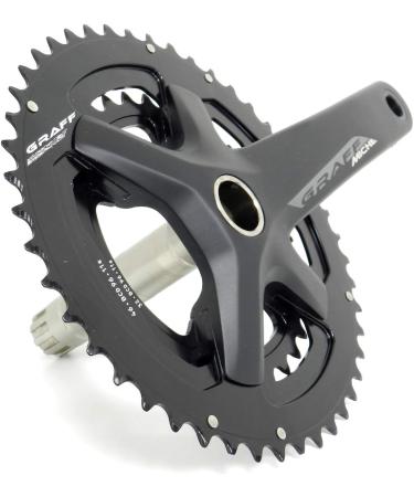 Miche Unisex Graff Chainset - Black 172.5mm 30/46 | Premium Cycling Component for International Shipping - Buy Online on GoSupps.com