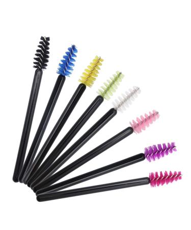 400 Pack Mascara Wands Mini Disposable Eyelash Brushes for Extensions Eye Lash Wand Brow Brush Makeup Tool Bulk, 8 Colors mini brush-400pcs
