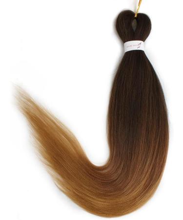 Leeven 26 Inch Pre Stretched Braiding Hair 8 Packs Yaki Braiding Hair Extensions for Box Braids Ombre Crochet Braids Hot Water Setting Pre Stretched Braiding Hair Extensions EZ Braids 1B/30/27# 26 Inch (Pack of 8) 1B/30/27# - Buy Online on GoSupps.com