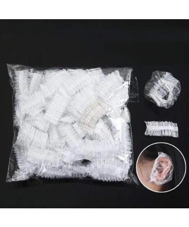 Lurrose 300Pcs Disposable Clear Ear Protectors - Waterproof Ear Caps for Hair Dyeing, Barber, Home & Shower - Buy Online on GoSupps.com