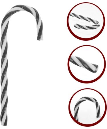 BUGUUYO 10pcs Candy Cane Set Black and White Candy Sticks Fairy Lights Battery Operated Candycane Plastic 12.00X4.50X0.70CM - Buy Online on GoSupps.com