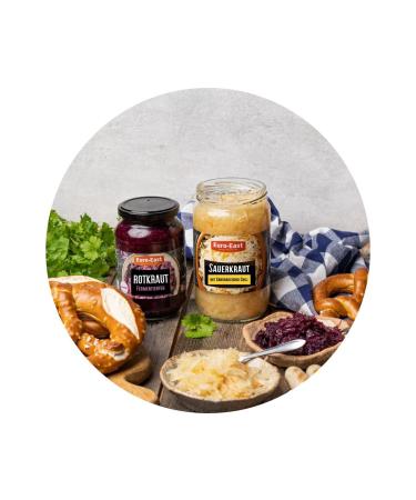 Euro East Sauerkraut with Garlic & Chilli 6-Pack | Vegan Gluten-Free Fermented Cabbage (460g each) - International Shipping Available - Buy Online on GoSupps.com