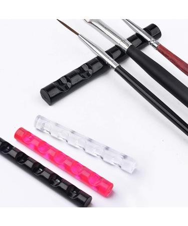 Lurrose 5pcs Nail Art Pen Rack Holder - Black Nail Brush & Polish Pen Rest for Perfect Nail Design - Buy Online on GoSupps.com
