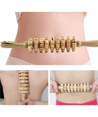 CYRUS Wooden Massage Roller - 9 Ball Trigger Point Cellulite Pain Relief - Buy Online on GoSupps.com
