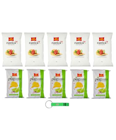 Lot de 10 paquets de test pour patatine San Carlo citron vert et poivre rose 5 x 150 g Rustica 5 x 300 g sachet de chips de pommes de terre porte-cl s Beni Culinari
