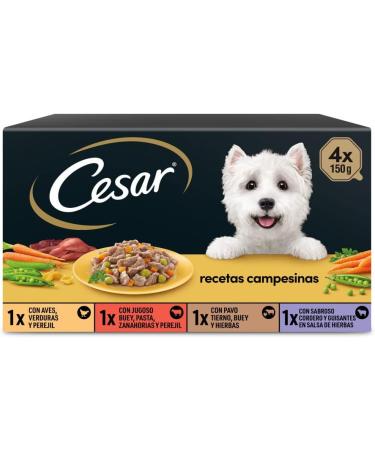 Cesar Wet Dog Food - Rural Recipes in Sauce 24 Pack (6 x 4 Cups 150g) - Premium International Shipping - Buy Online on GoSupps.com