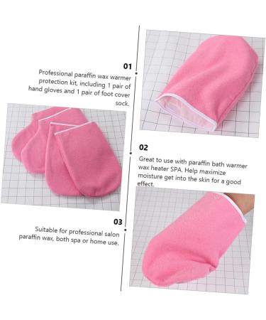 Beavorty 2 Sets leather horn boots Paraffin Gloves heated mittens Paraffin Bath Mitts foot hot wax treatment Paraffin Baths Socks Gloves Wax Sock Polyester lining Spa Work tote bag - Buy Online on GoSupps.com