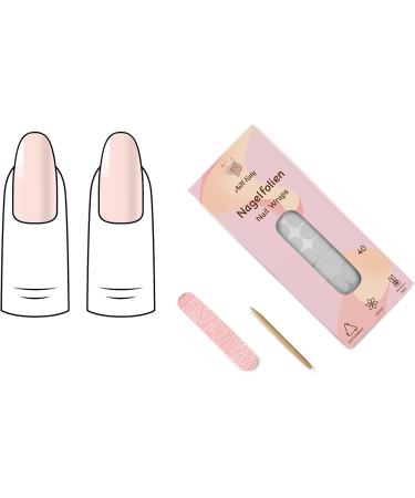 Ain Katy Nail Film - Natural Beauty Nail Wraps | 40 Ultra-Thin Self-Adhesive French Nail Foils for Stunning Designs - Buy Online on GoSupps.com