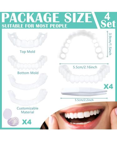 SJENG Smile Bright - 4 Pairs of dentures and 4 Pieces of Tweezers Best Dentures and False Teeth Set with Bonus Tweezers - Enhance Your Smile Today - Buy Online on GoSupps.com