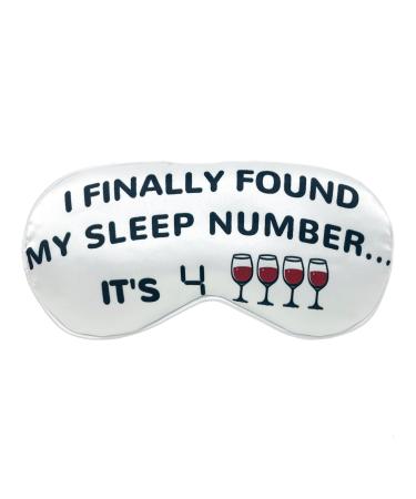 Finally Found My Sleep Number Wine Lover Sleep Mask Funny Wine Sleeping Mask for Men and Women Novelty Wine Gifts Idea