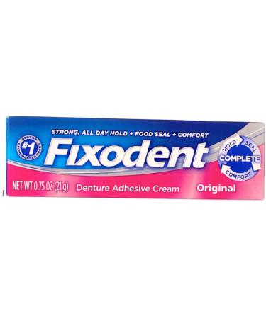 Fixodent Denture Adhesive Cream Original 0.75 oz (Pack of 3)