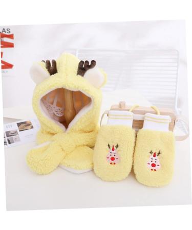 Buy ToddMomy Children's Winter Hat & Scarf Set - Soft Warm & Stylish - Perfect for Christmas - F ustlingen & Gloves Included - Yellow 30x30cm - Buy Online on GoSupps.com