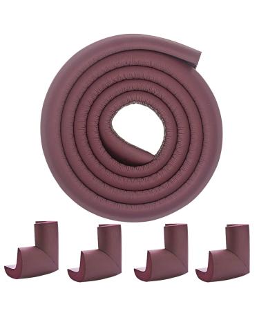 Fireplace Bumpers for Babies,Baby Proof Corners and Edges,Baby Safety Products,Table Edge Protectors for Baby,Suitable for Furniture Desk Sharp Corners Guards(Brown Purple(4 Corner&6.5ft Bumpers)) Brown Purple(4 Corner&6.5ft/78 Inch Safety Bumpers)