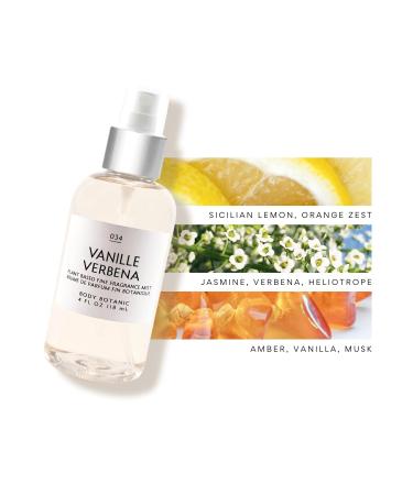Vanille Verbena Fragrance Mist 4 Fl Oz 118 mL a Beautiful Blend of Verbena Sweet Vanilla Sicilian Lemon Orange Zest Jasmine Heliotrope Amber White Musk and Woods - Buy Online on GoSupps.com