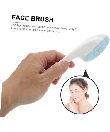 minkissy Silicone Face Brush Face Wash Brush Handle Face Brush Facial Cleansing Brush Silicone Rubber Face Scrubber Face Cleaner Face Brush Cleansing Travel Silica Gel Makeup Remover Soft Blue 15.3x5.2cm - Buy Online on GoSupps.com