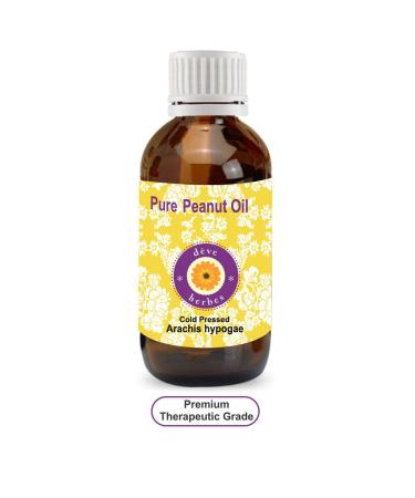 Deve Herbes Pure Peanut Oil Arachis hypogeae Cold Pressed 100ml Pack of Three 10 oz