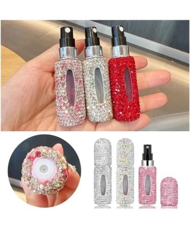 5ml Mini Perfume Refill Bottle - Travel-Friendly Pink Glitter Spray for Makeup & Perfumery - Buy Online on GoSupps.com