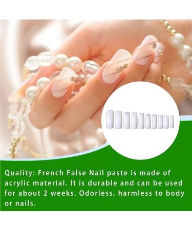 CLSSLVVBN 1 Set False Nail Elegant Full Coverage Shape Manicure Stickers Strong Adhesion Unique Design Half Paste Natural Paster White Half Paste - Buy Online on GoSupps.com