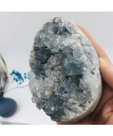 Natural Blue Celestite Crystal Cluster Specimen for Decoration Home Decor Reiki Crystal Stone (Color : 1-1.3kg)