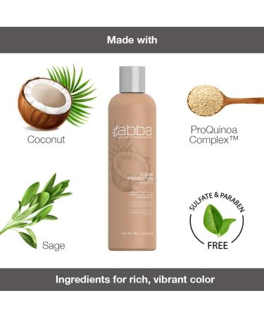 ABBA Color Protection Shampoo 32oz - Coconut & Sage | Sulfate & Paraben-Free - Buy Online on GoSupps.com