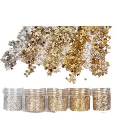 Chunky Make-Up Glitter Sequin Set | Face Nails Eyes & Hair Decor | Ideal for Music Festivals & Parties - Buy Online on GoSupps.com