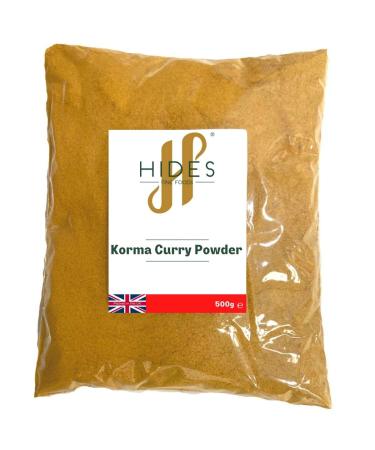 Hides Fine Foods - Korma Curry Powder 500g - GMO Free - Suitable for Vegetarians - Asian Cooking - Originating from India - Curry - Takeaway - Fakeaway