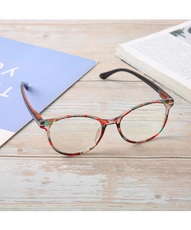 Fashionable reading glasses reading glasses reading glasses Gemille Senior glasses glasses computer accessories peripheral grooves with storage box (tea colorful frame)
