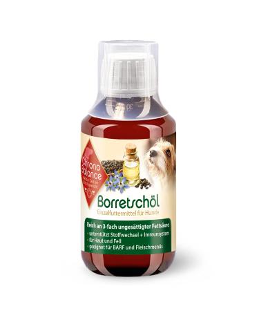 ChronoBalance® Borage Oil for Dogs (100 ML) - 3 Times Unsaturated Fatty Acids - for Skin and Coat - Supports Metabolism and Immune System
