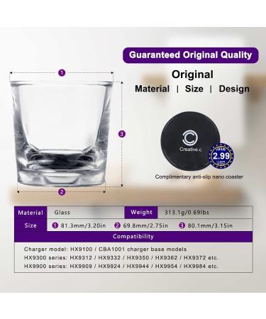 Replacement Charger Glass Cup for Philips Sonicare Diamondclean Electric Toothbrush - Compatible with HX9100 CBA1001 CBA2001 CBA3001 Charging Base and HX9300 HX9900 Series Charger - Buy Online on GoSupps.com