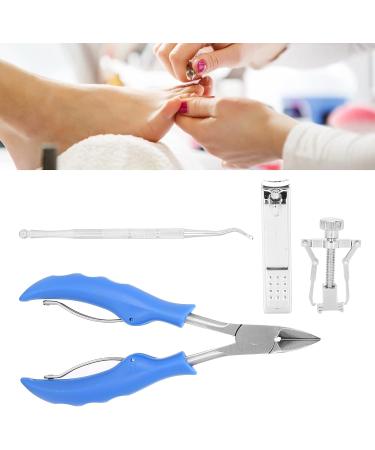 Nail Clippers Set Double Spring Toenail Clippers Ingrown Fingernail Toenail Tools Kit Nail Pedicure Clippers Toenail Corrector Professional Manicure Pedicure Tool(blue) - Buy Online on GoSupps.com