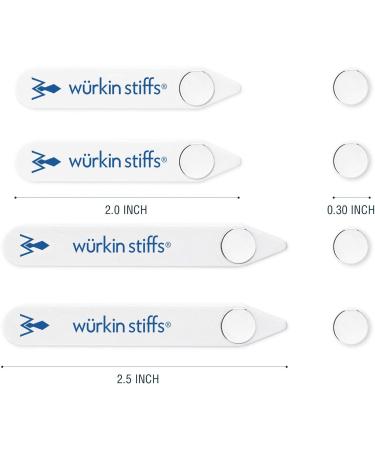 Stiff-N-Stay Plastic Magnetic Collar Stays by W rkin Stiffs - Durable & Adjustable One Size - Perfect for Every Collar - Buy Online on GoSupps.com