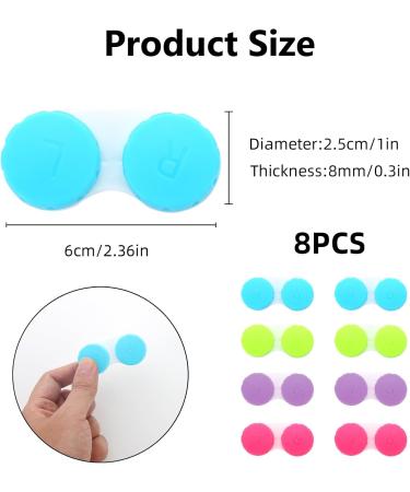 8-Pack Colorful Leak-Proof Travel Contact Lens Containers - Portable Storage Set - Buy Online on GoSupps.com