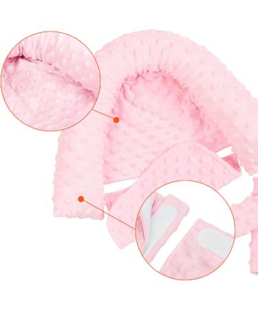 JINTN Baby Car Seat Head Neck Support Pillow - Pink | Infant Stroller Headrest with Seat Belt Covers | Newborn Lounger & Bed Mattress Rocker | 0-12 Months - Buy Online on GoSupps.com